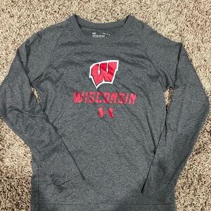 Under Armour Wisconsin Gray Long Sleeve Shirt